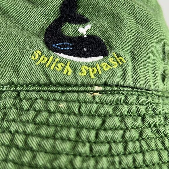 Splash Splash Kid’s Bucket Hat w/Whale. Green. OSFM - Picture 2 of 7